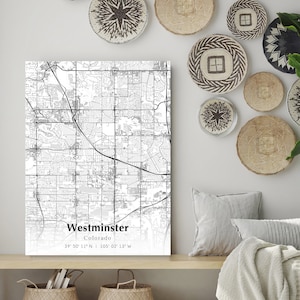 Westminster City Map Print, Westminster Colorado Map Poster, USA City Street Map, Map of Westminster, Modern City Map, Westminster Map Gift