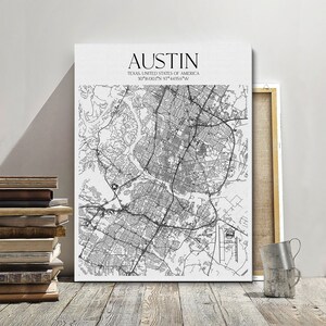USA city map canvas print, Personalized map canvas, Your city map canvas, Custom map on canvas, Map poster print, Rustic map canvas