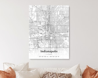 Indianapolis Street Map Poster - Etsy