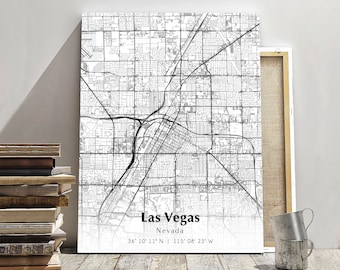 Las Vegas City Map Print, Las Vegas Nevada Map Poster, USA City Street Map, Map of Las Vegas, Modern City Map, Las Vegas Print