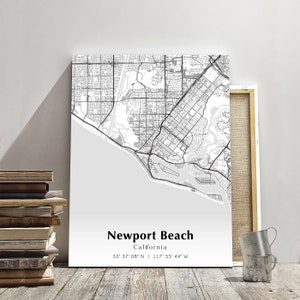 Newport Beach City Map Print, Newport Beach California Map Poster, USA City Street Map, Map of Newport Beach, Newport Beach Print, Wall Art
