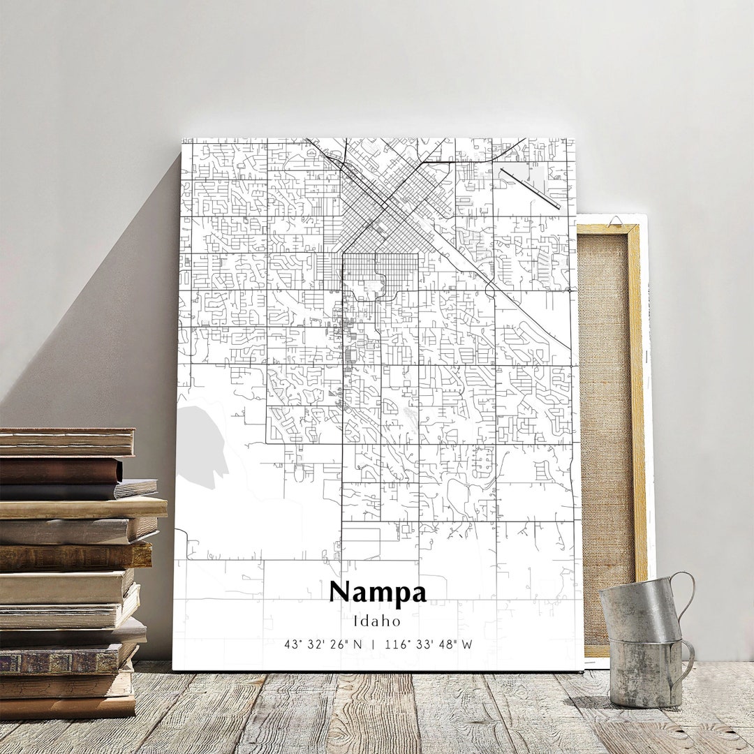 Nampa City Map Print Nampa Idaho Map Poster USA City Street Etsy