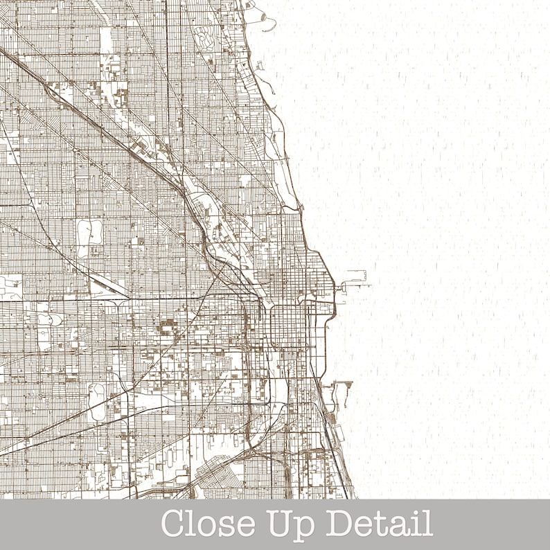 Map coordinates print VIntage map Chicago Illinois map Rustic Chicago Map Chicago map print Minimalistic map poster City maps artwork
