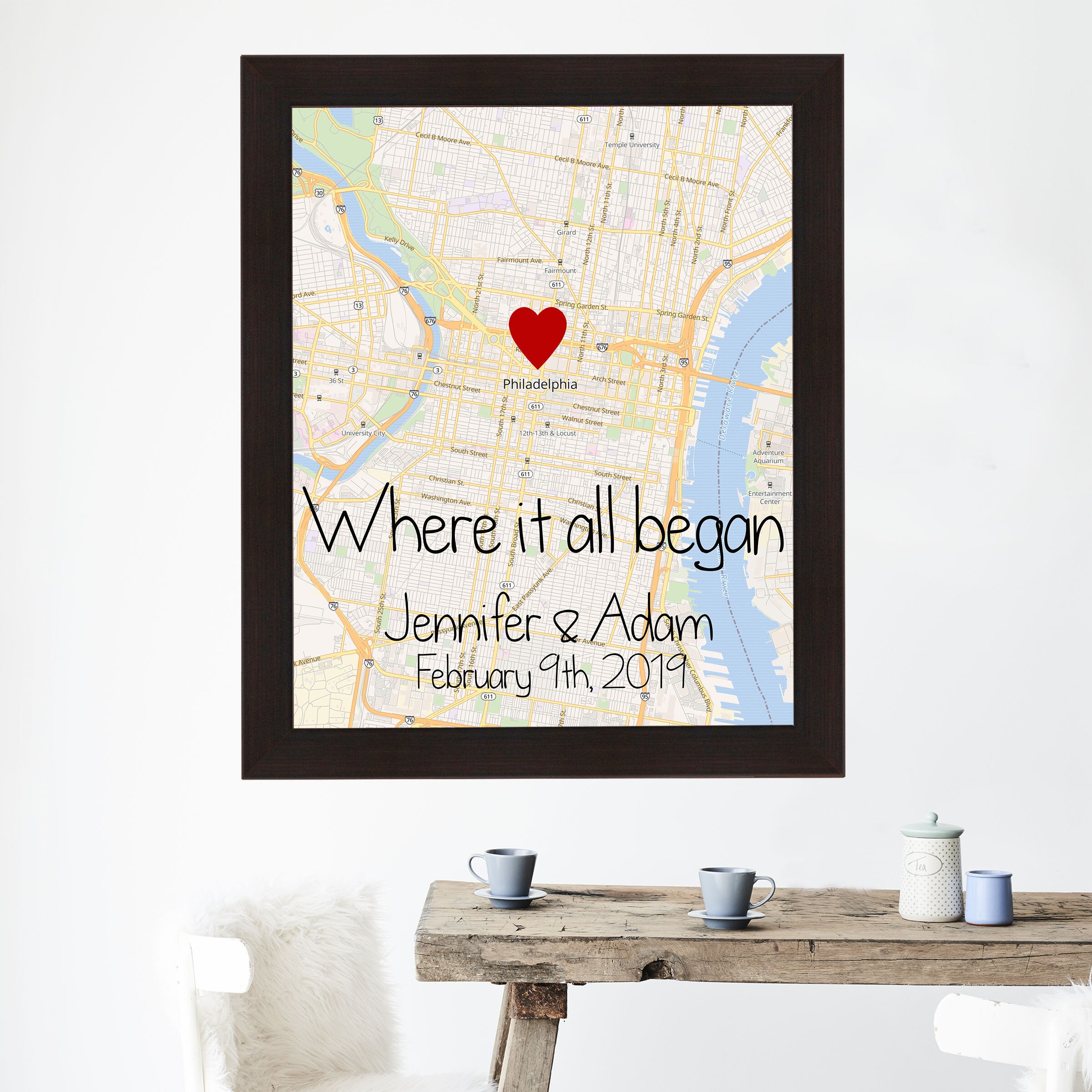 Where It All Began Map Framed Print Map Print Personalized - Etsy