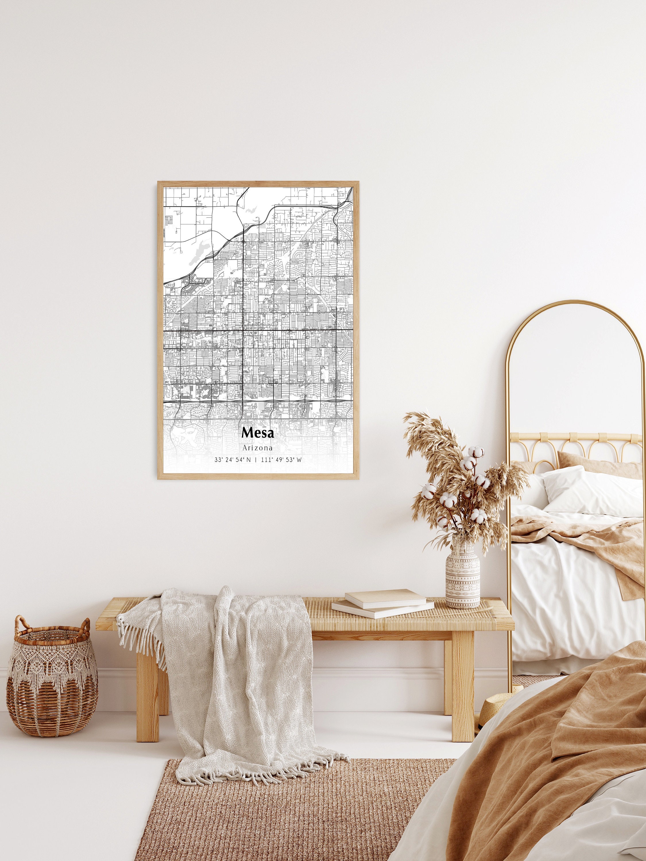 Map of Mesa Digital File Modern City Map Mesa Printable Map - Etsy ...