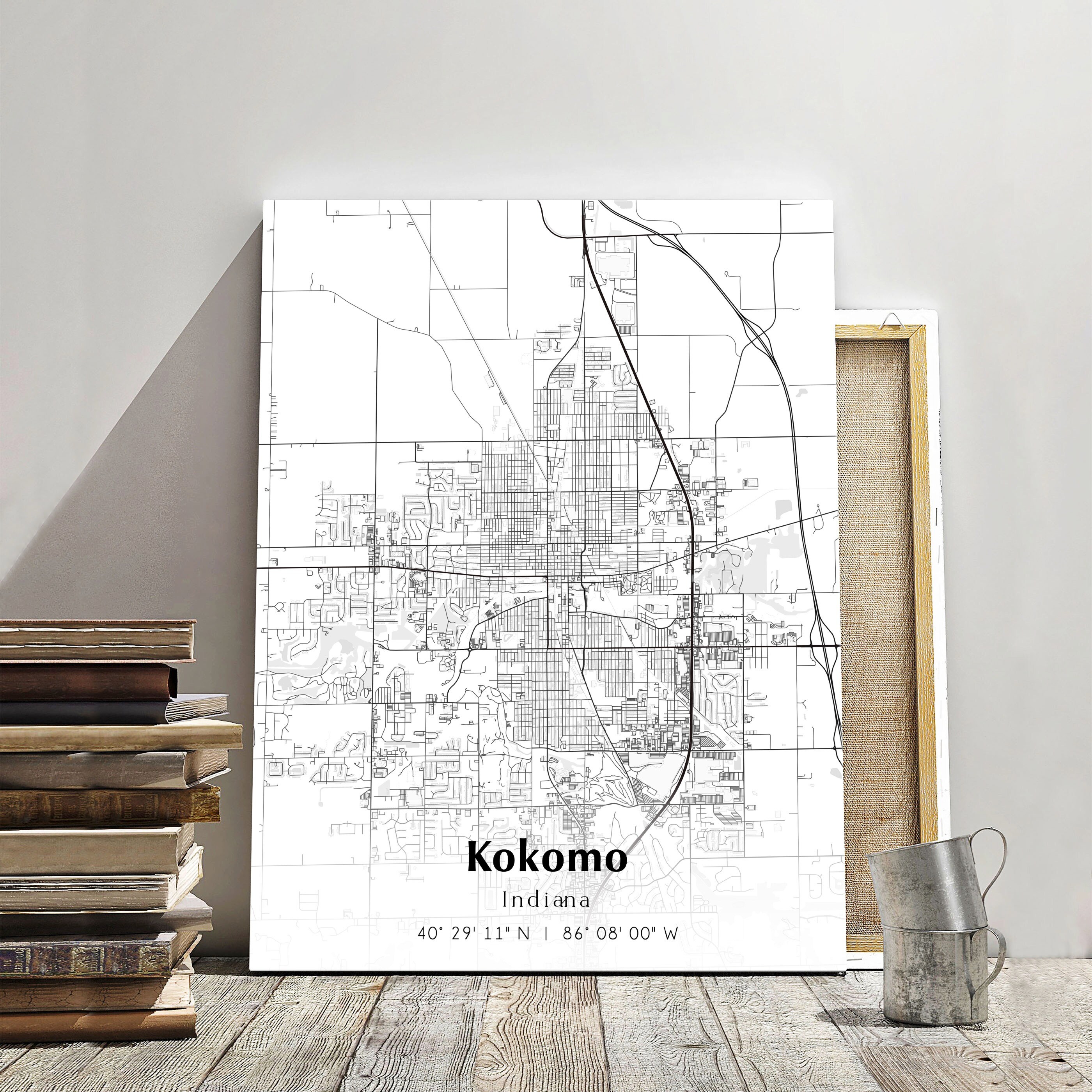Map of Kokomo Digital File Modern City Map Kokomo Printable - Etsy ...
