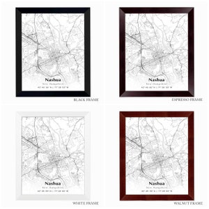 Nashua City Map Print, Nashua New Hampshire Map Poster, USA City Street Map, Map of Nashua ...