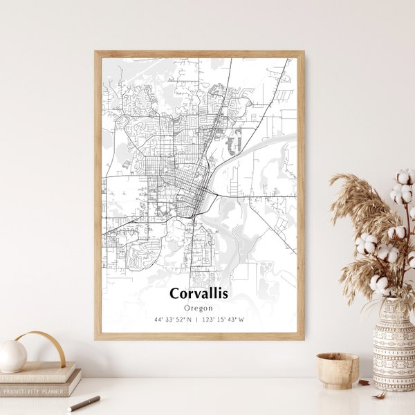 Map Of Corvallis Etsy map-of-corvallis-etsy