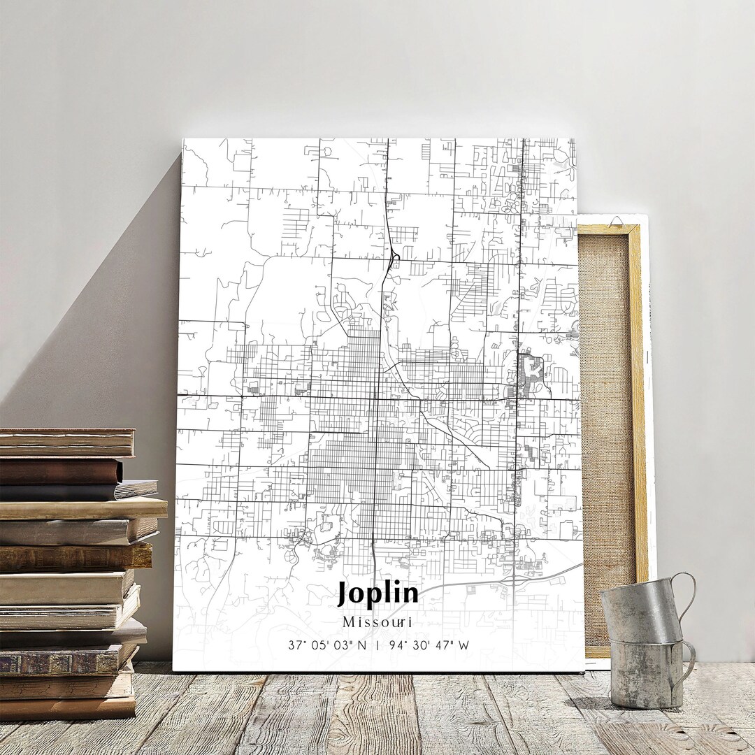 Joplin City Map Print, Joplin Missouri Map Poster, USA City Street Map