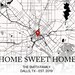 Personalized Map Canvas Print, Home Address Map, Family Sign Framed ...