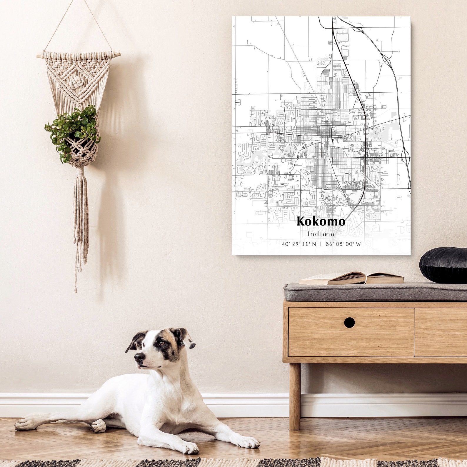 Map of Kokomo Digital File Modern City Map Kokomo Printable Etsy