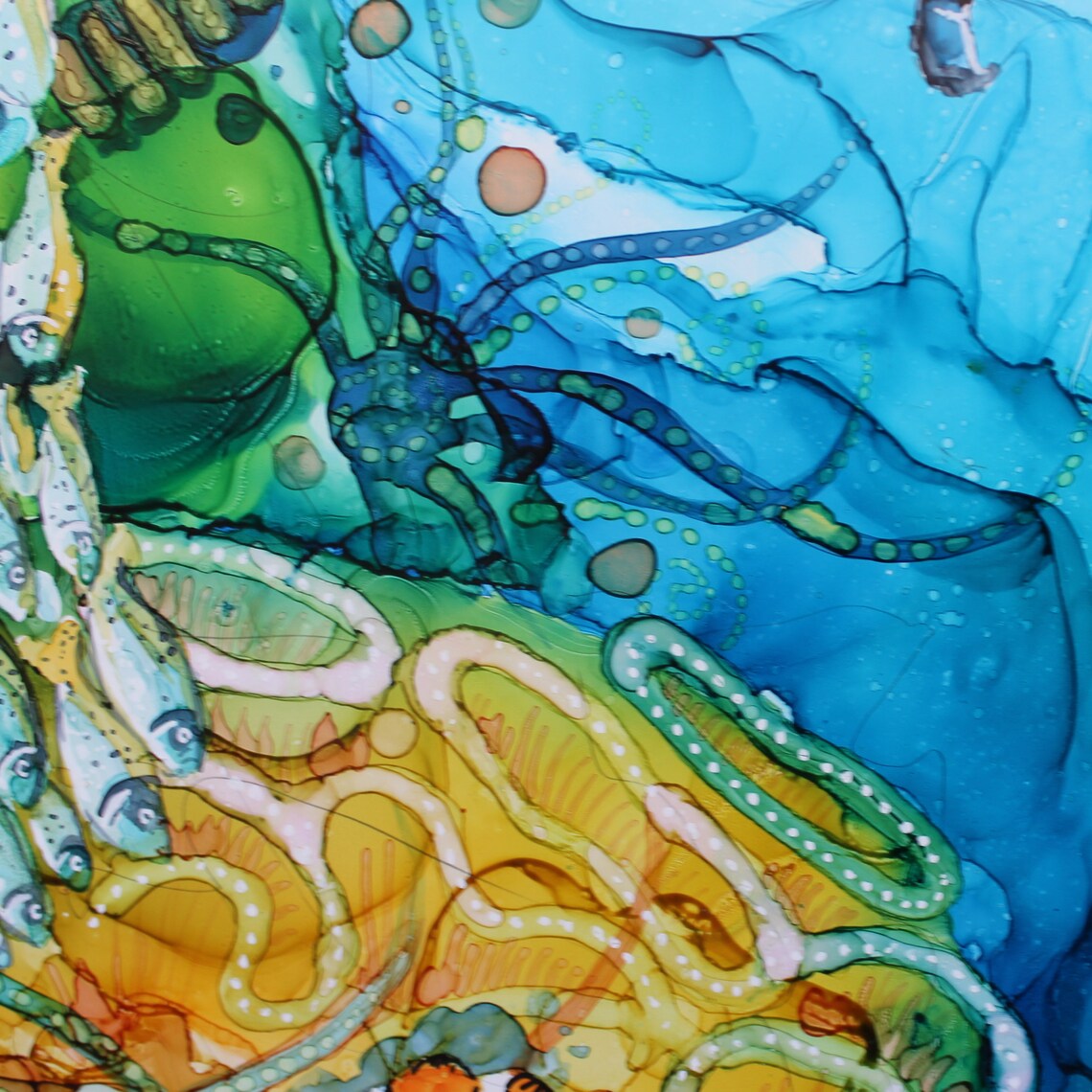 Scuba Diving Original Painting 15.5 by 19.5 Ocean Wall Art by Etsy