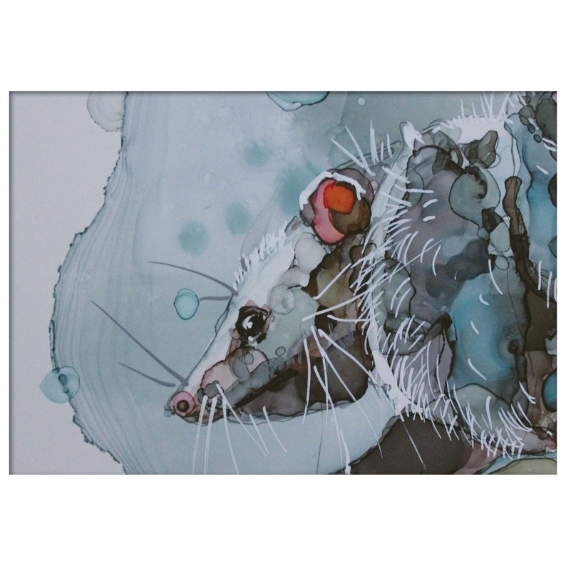 Picture opossum original nursery decor mothers day gift