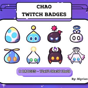 8 Bye Twitch Sub Badges | Bit Badges | Stream Graphics