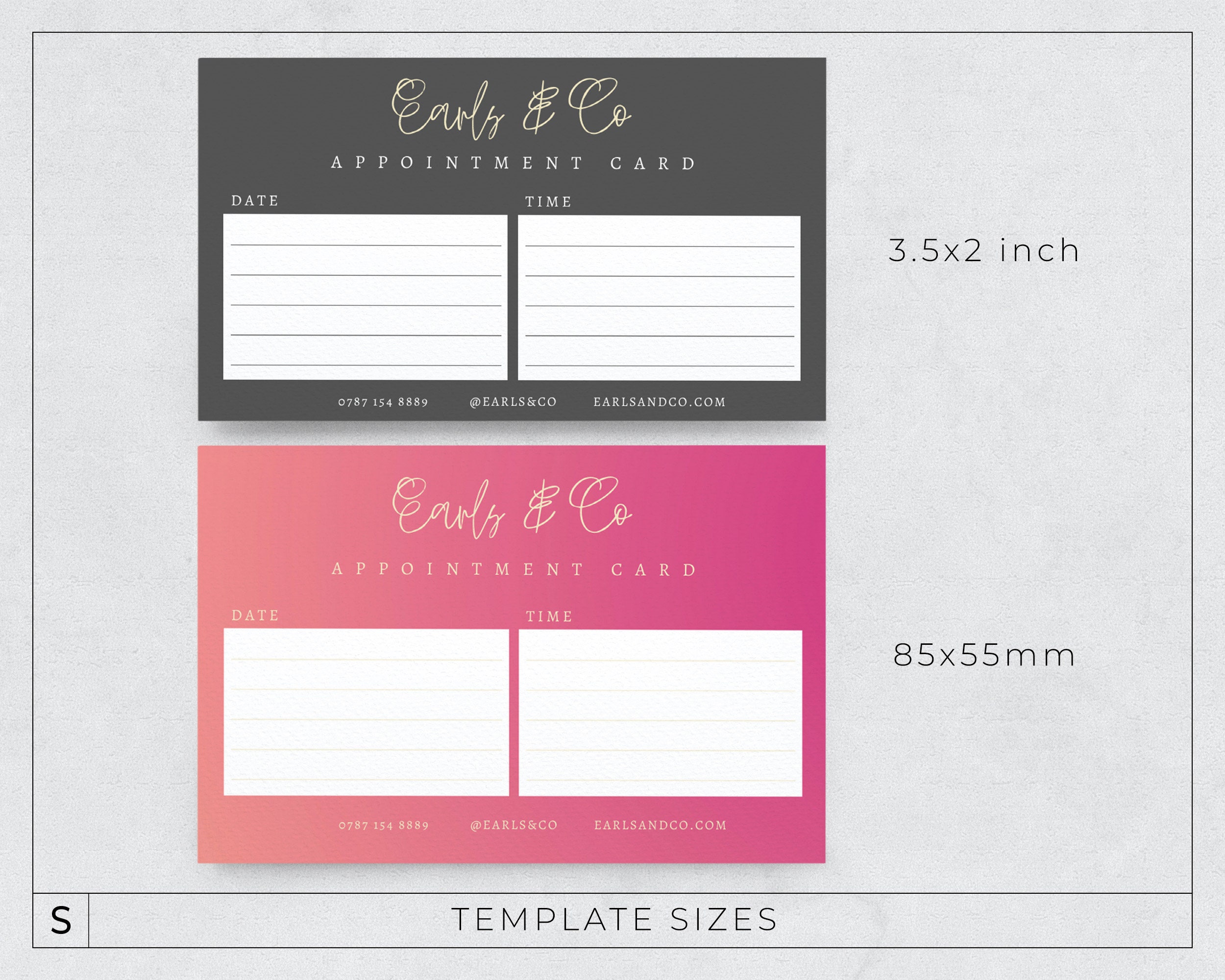 Appointment Card Template / Editable Appointment Card / - Etsy India Appointment Card Template / Editable Appointment Card / - Etsy India