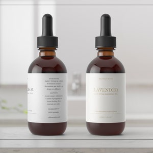 Vintage Essential Oil Labels / Editable Dropper Bottle Labels ...
