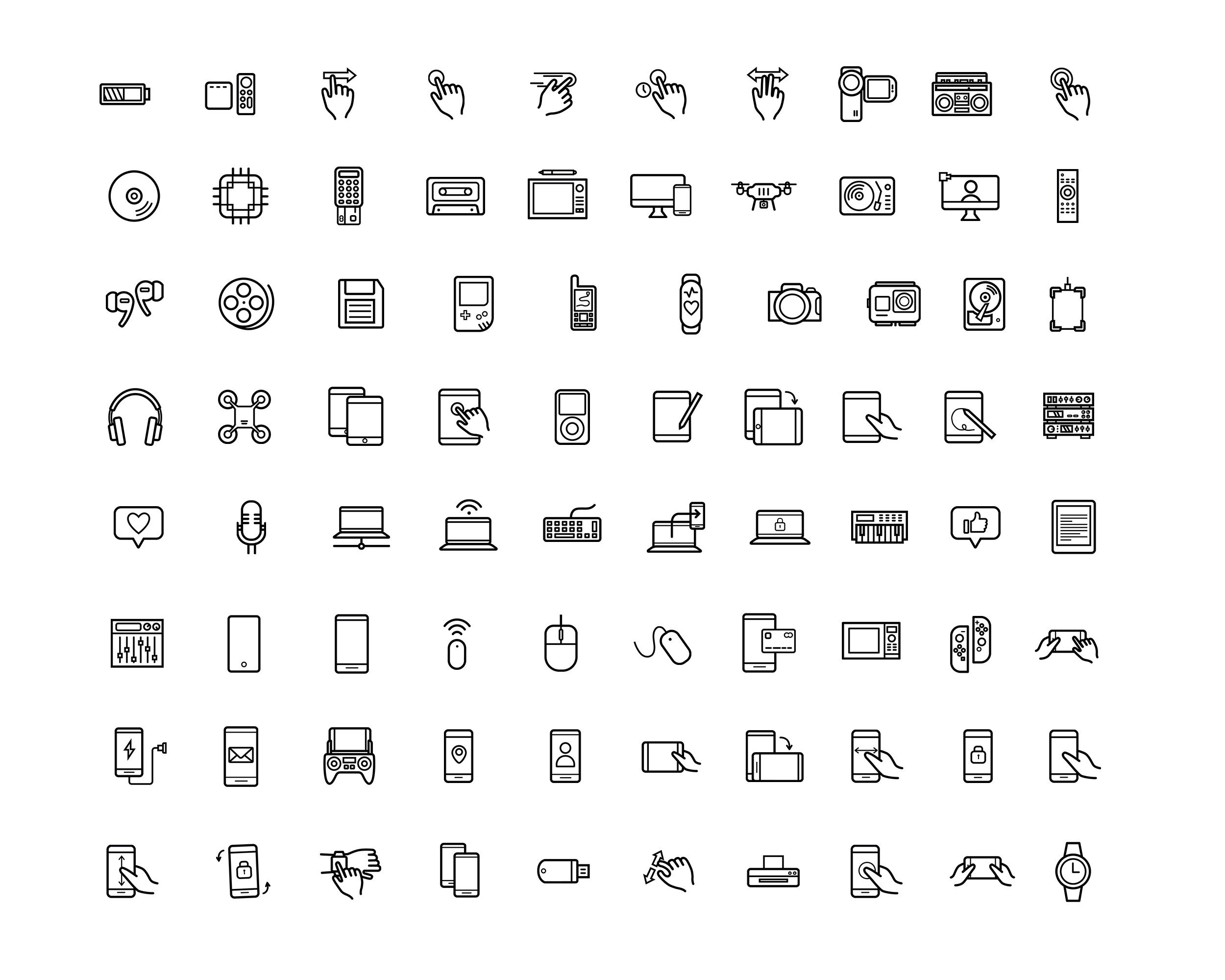 Tech Icon Pack / Devices Icons / Gesture Icons / Modern Icon Pack ...