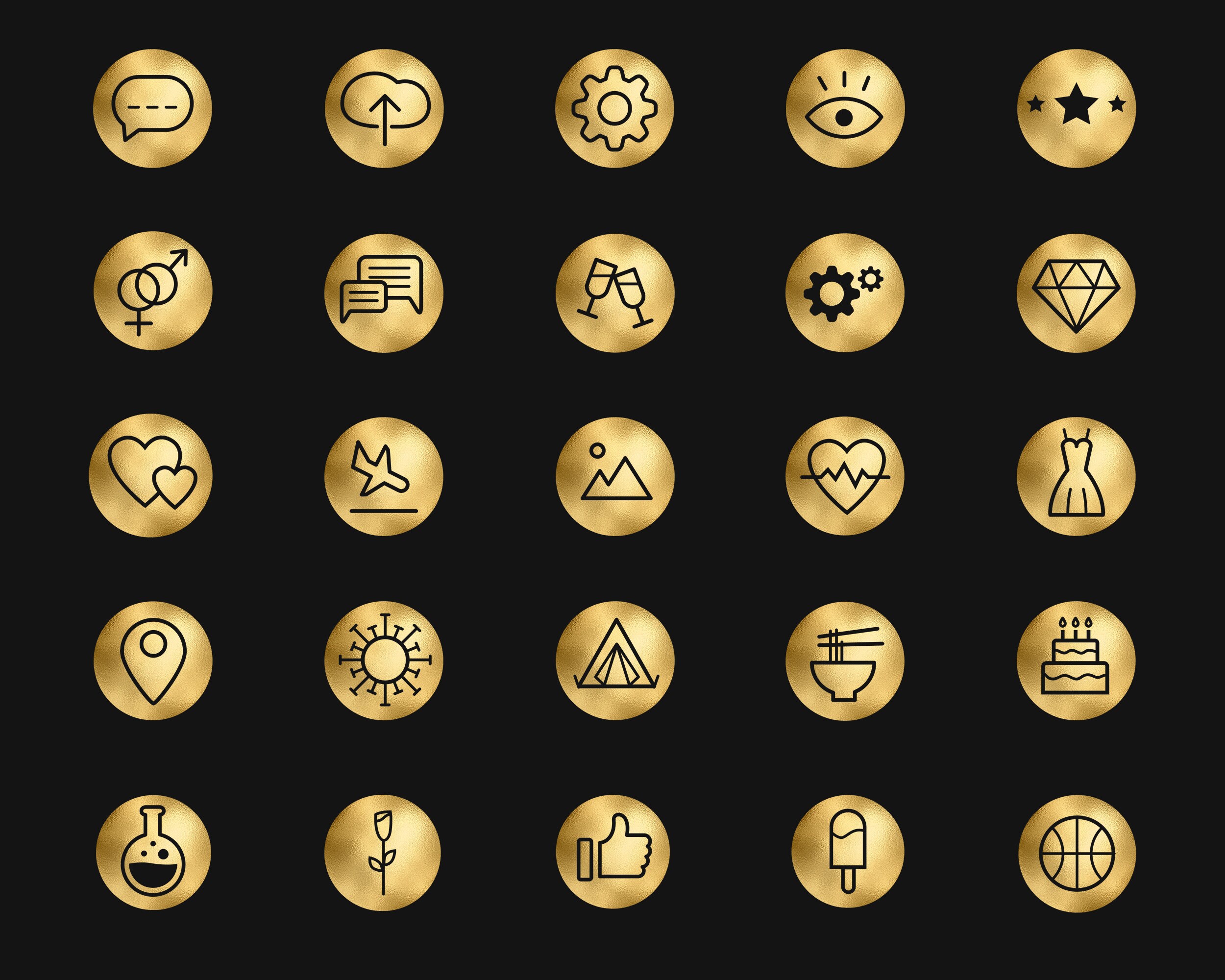 800 Gold Icons // Gold Foil Icons // Website Icons // Blog Icons ...