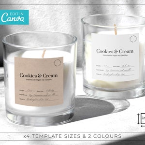 Rustic Candle Label Template / Handwritten Editable Candle Labels / Traditional Candle Label / Modern Candle Label Template / ALOI