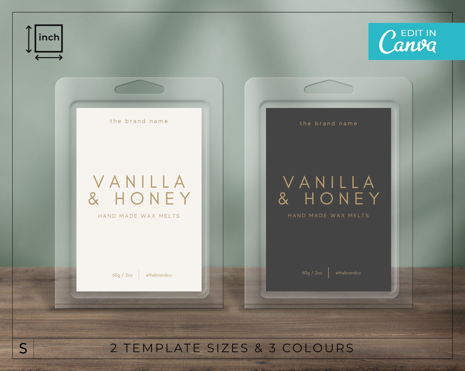 Minimalist Wax Melts Label Template / Editable Wax Melts - Etsy