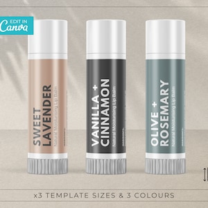 Bold Lip Balm Label Template / Minimalist Cosmetic Label Template / Modern Chapstick Label / Printable Cosmetic Product Labels / MAGNA