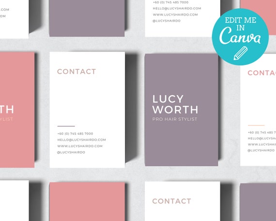 Modern Photography Business Card Template Editable Etsy