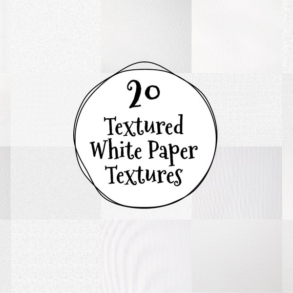 20 White Paper Tekstury Vol I // Tło papieru cyfrowego // Wysokiej jakości JPEG // Tekstura papieru // Szorstki papier teksturowany