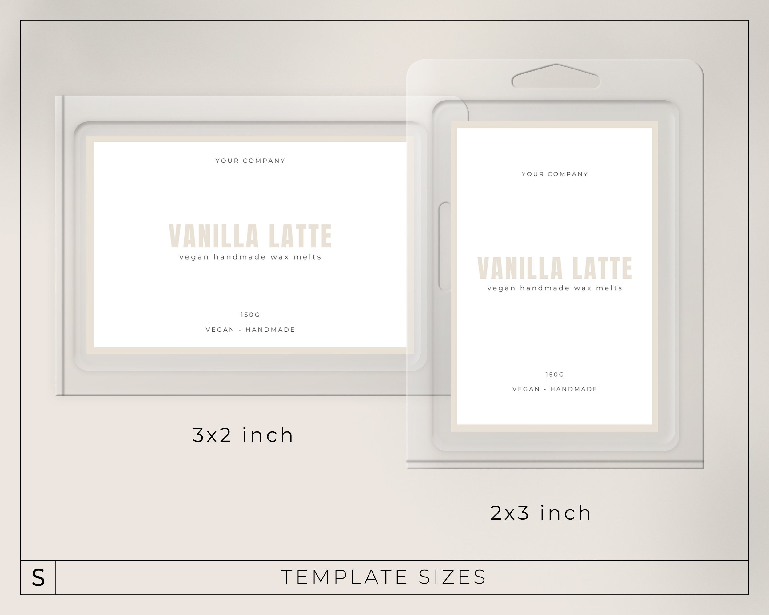 Minimalist Wax Melts Label Template / Editable Wax Melts - Etsy
