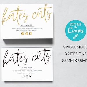 Gold Visitenkartenvorlage / Bearbeitbare einseitige Visitenkartenvorlage / Druckbares Kontaktkartendesign / Business Stationary Template