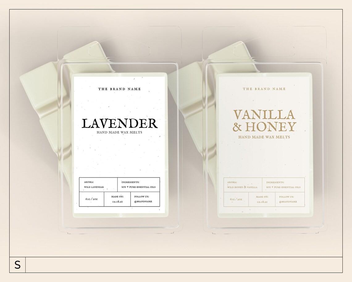 Traditional Wax Melts Label Template / Editable Wax Melts - Etsy