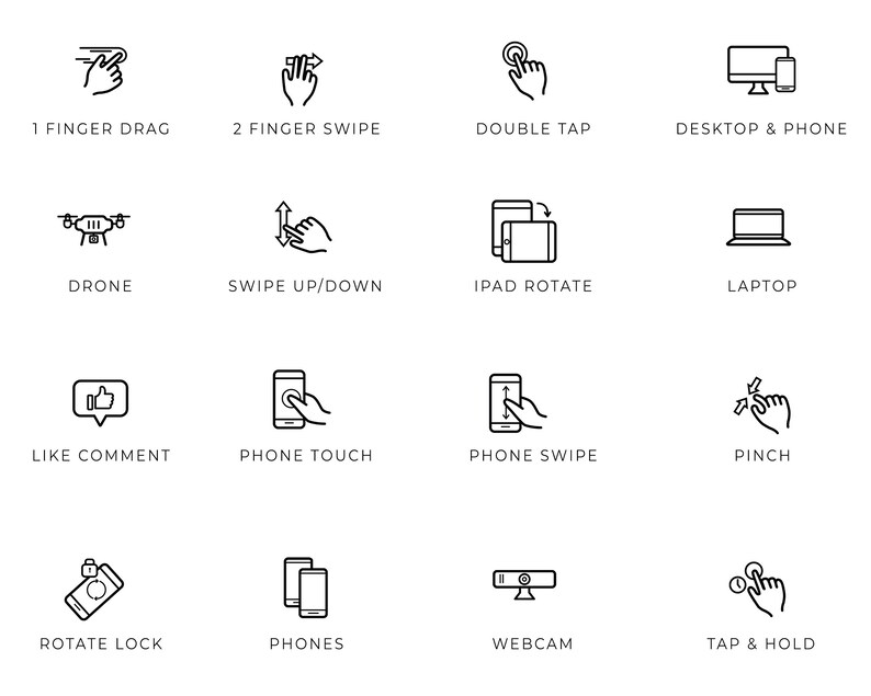Tech Icon Pack / Devices Icons / Gesture Icons / Modern Icon Pack ...