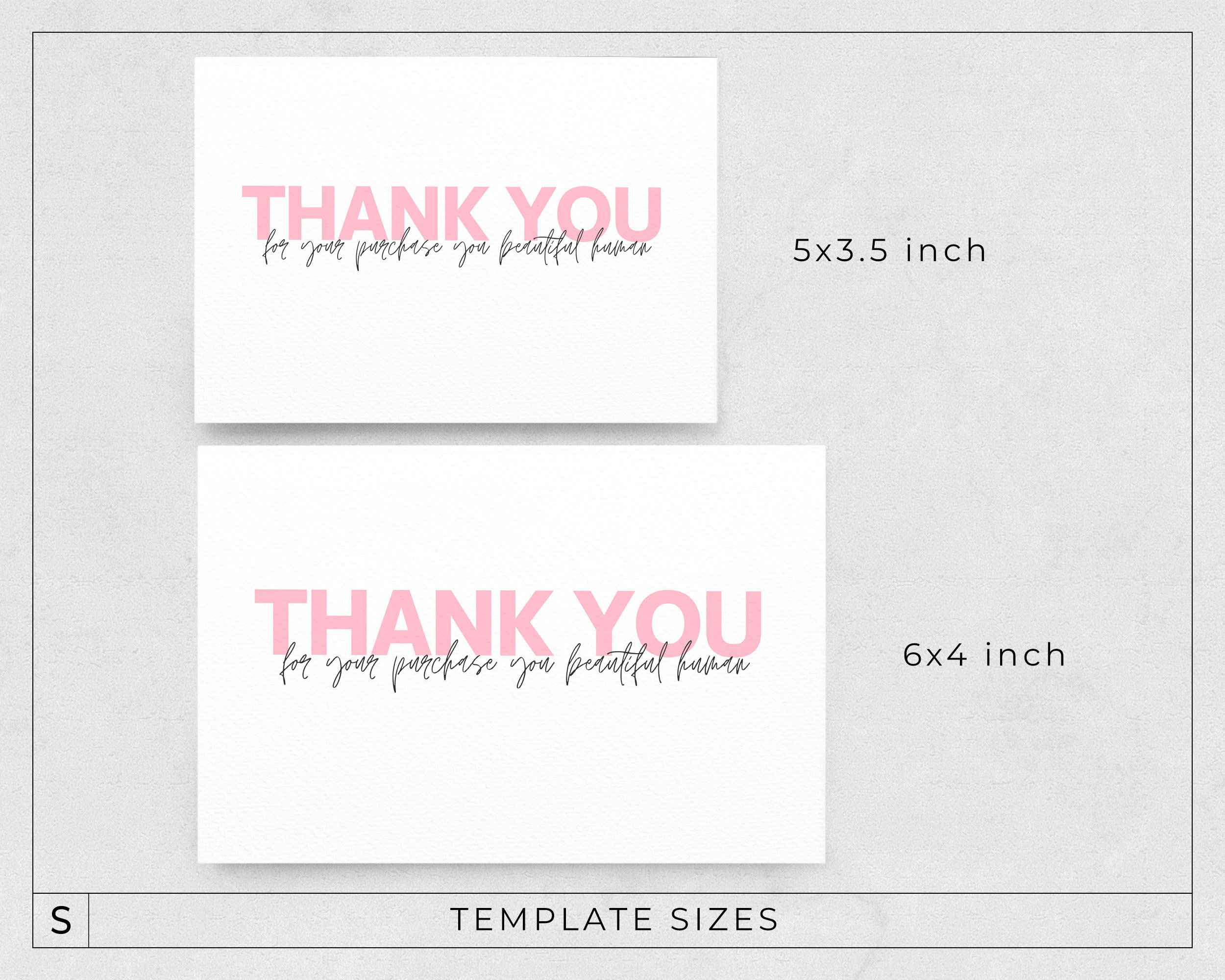 Thank You Card Template Canva / Editable Thank You Card - Etsy