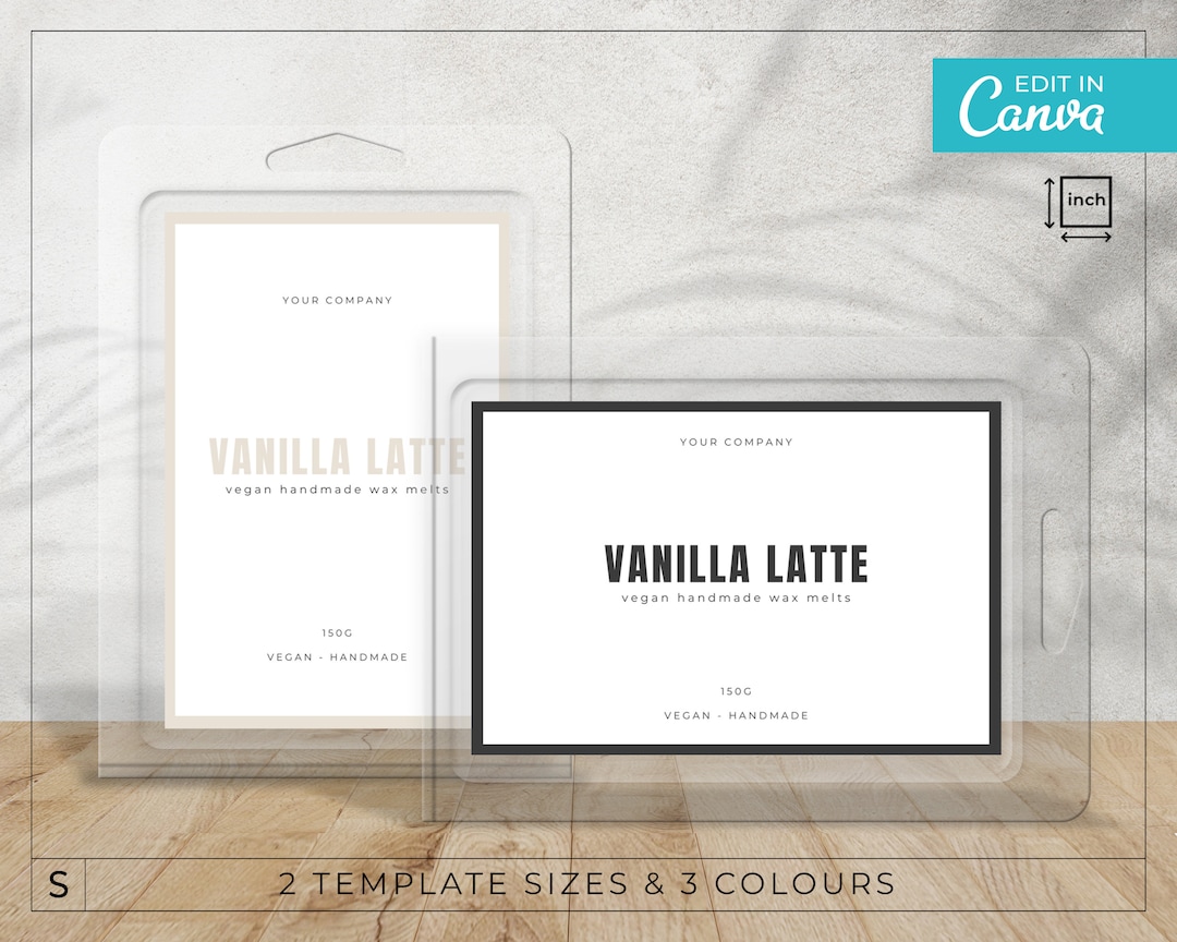 Minimalist Wax Melts Label Template / Editable Wax Melts Labels ...