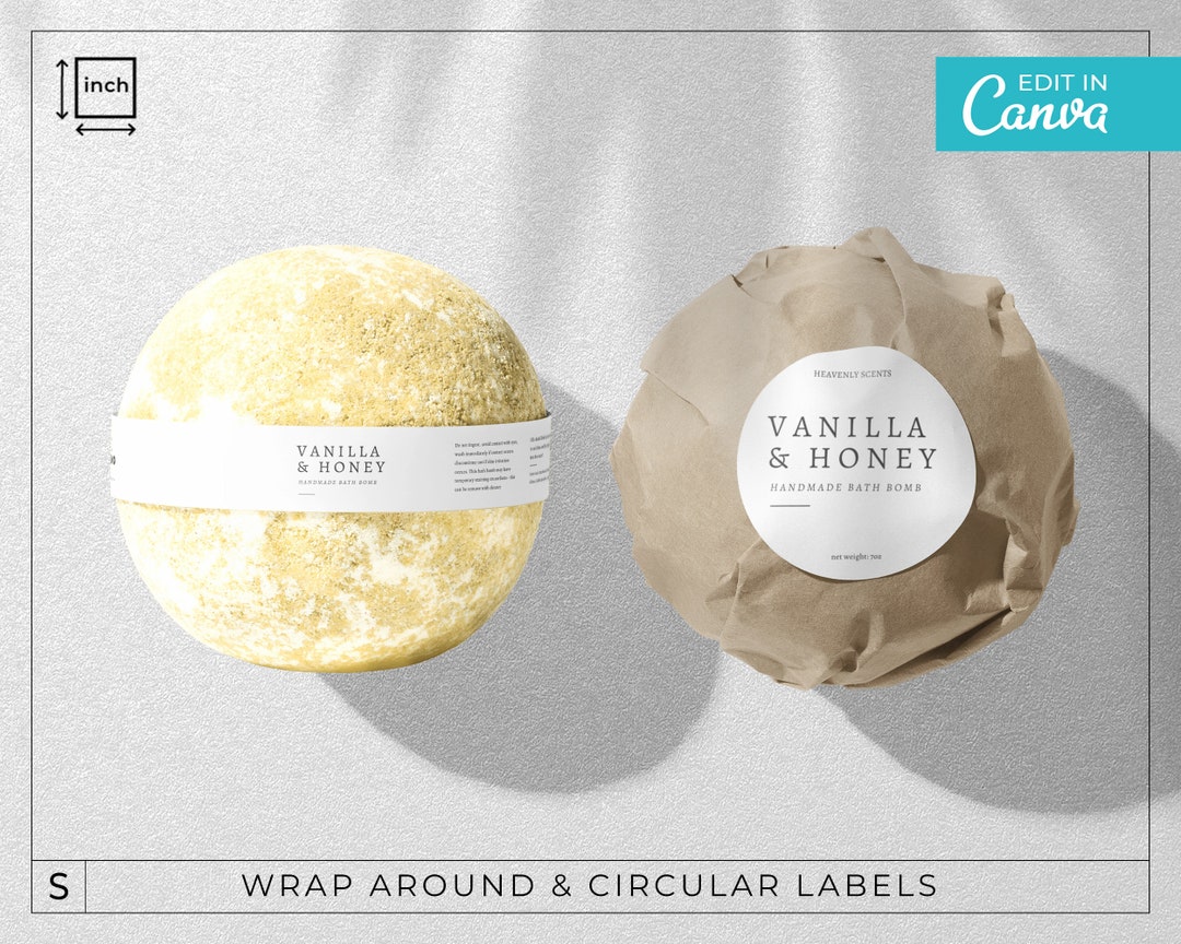 Bath Bomb Label Template / Editable Label Template / Simple Bath Bomb ...