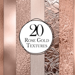 20 Rose Gold Metallic Digital Paper Texturen / / Rose GoldFolie Metall Textur / / Crinkle Gold strukturierte digitale Papiere / / kommerzielle Nutzung
