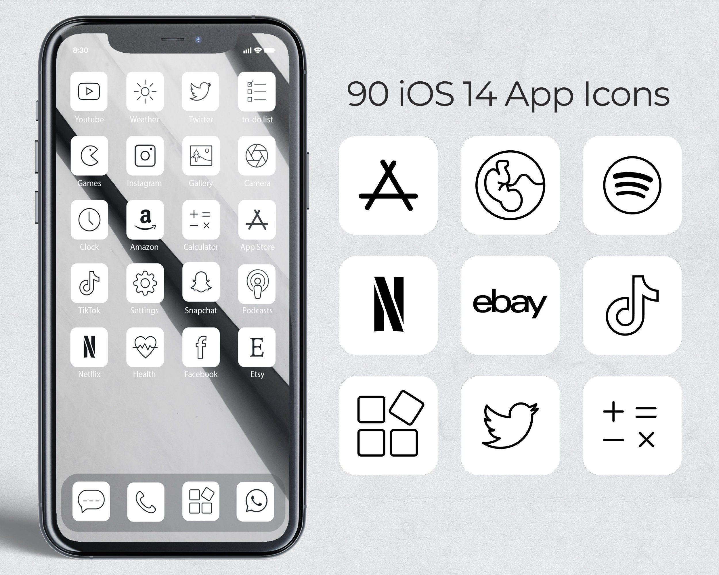 90 Minimalist White Aesthetic Ios 14 App Icons Social Media Etsy 90 Minimalist White Aesthetic Ios 14 App Icons Social Media Etsy