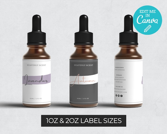 30ml dropper bottle label size