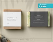 Minimalist Soap Label Template /  Editable Soap Wrap Around Labels / Minimalist Soap Band Label / Handmade Bar Soap Labels / Cosmetic / NOVA