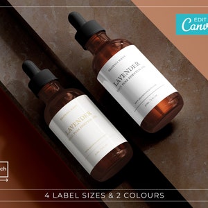 Vintage Essential Oil Labels / Editable Dropper Bottle Labels / Traditional Bottle Label Template / Printable Serum Labels / INCHES / WILTON