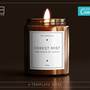 Candle Label Template / Elegant Editable Candle Labels / Minimalist Candle Label / Modern Candle Label Template / Custom Labels / PRIMA