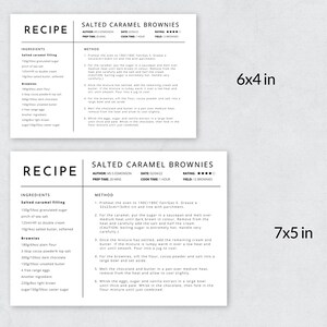 Pode incluir: Dois cart&otilde;es de receita imprim&iacute;veis para brownies de caramelo salgado. O cart&atilde;o superior mede 6x4 polegadas e o cart&atilde;o inferior mede 7x5 polegadas. Ambos os cart&otilde;es t&ecirc;m a mesma receita, mas o cart&atilde;o inferior tem instru&ccedil;&otilde;es mais detalhadas.