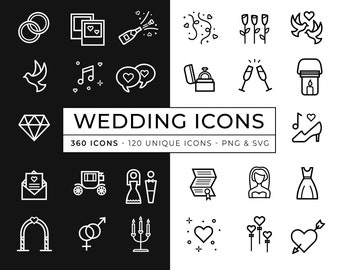 Wedding icons / Marriage icon pack / Wedding Elements clipart / SVG Wedding Clipart / Wedding timeline / Wedding Icon Music / Wedding Symbol