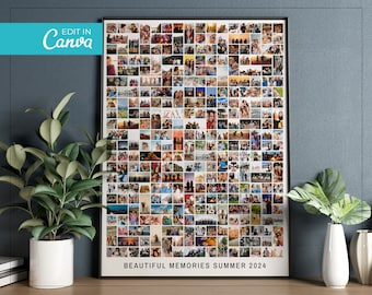 Huge 200 Photo Collage Template / Editable Photo Collage / Photograph Collage / Photograph Poster / Editable Collage / Printable Photo Grid