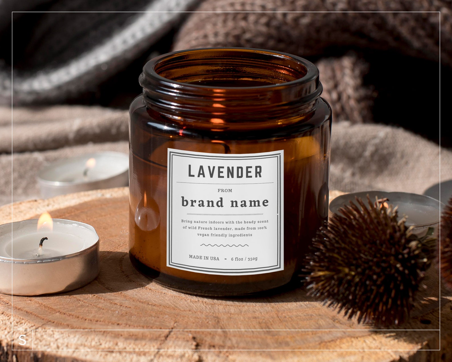 Vintage Candle Label Template / Editable Candle Labels / Etsy