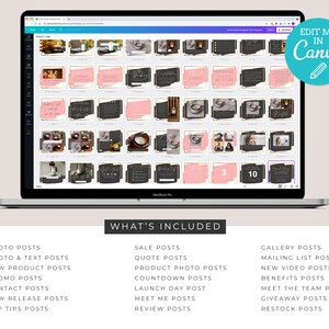 45 Editable Instagram Templates / Retail Instagram Template / Gold ...