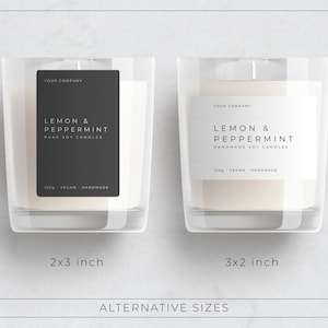 Editable Candle Label Template / Minimalist Candle Labels / Printable ...