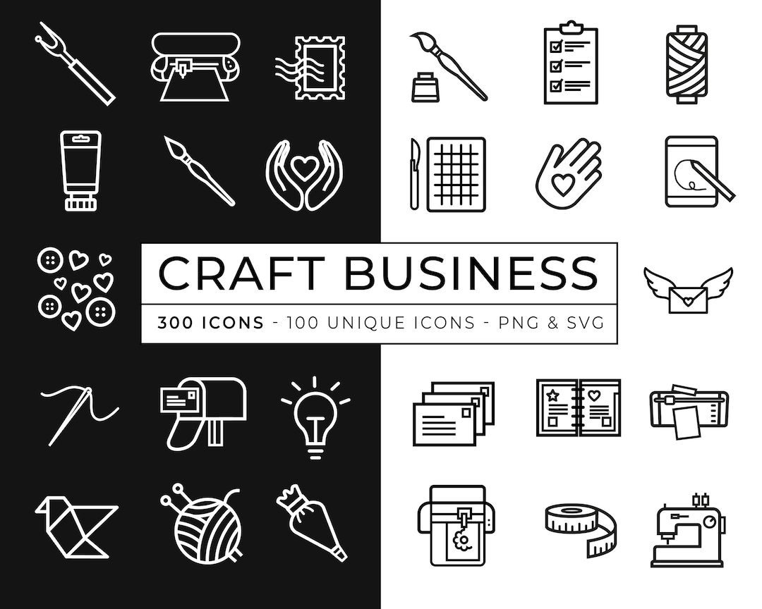 Crafts Icon Set / Craft Business Icons / Etsy Business Icons / Sticker