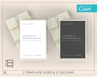 Minimalist Wax Melts Label Template / Editable Wax Melts Labels / Modern Style Label / Simple Product Label / Wax Tarts Labels / NOVA