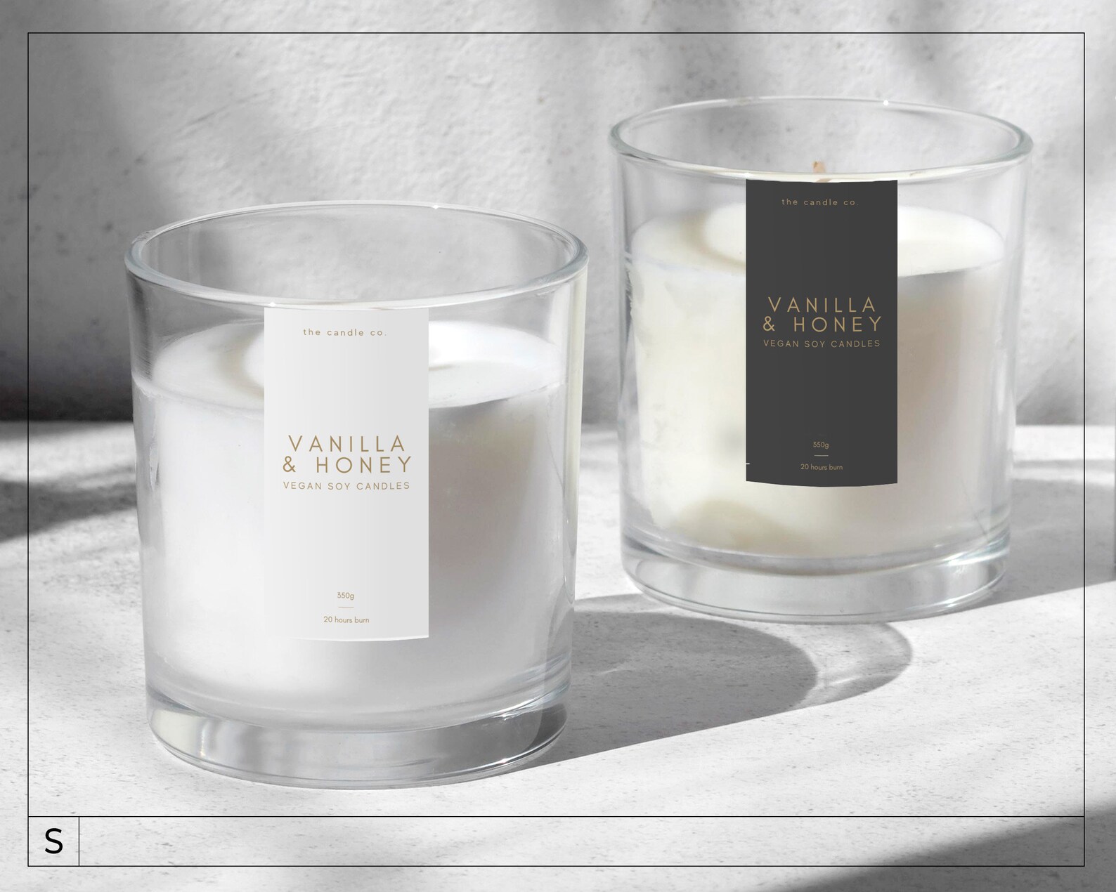 Thin Candle Label Template / Gold Minimalist Candle Labels / Etsy