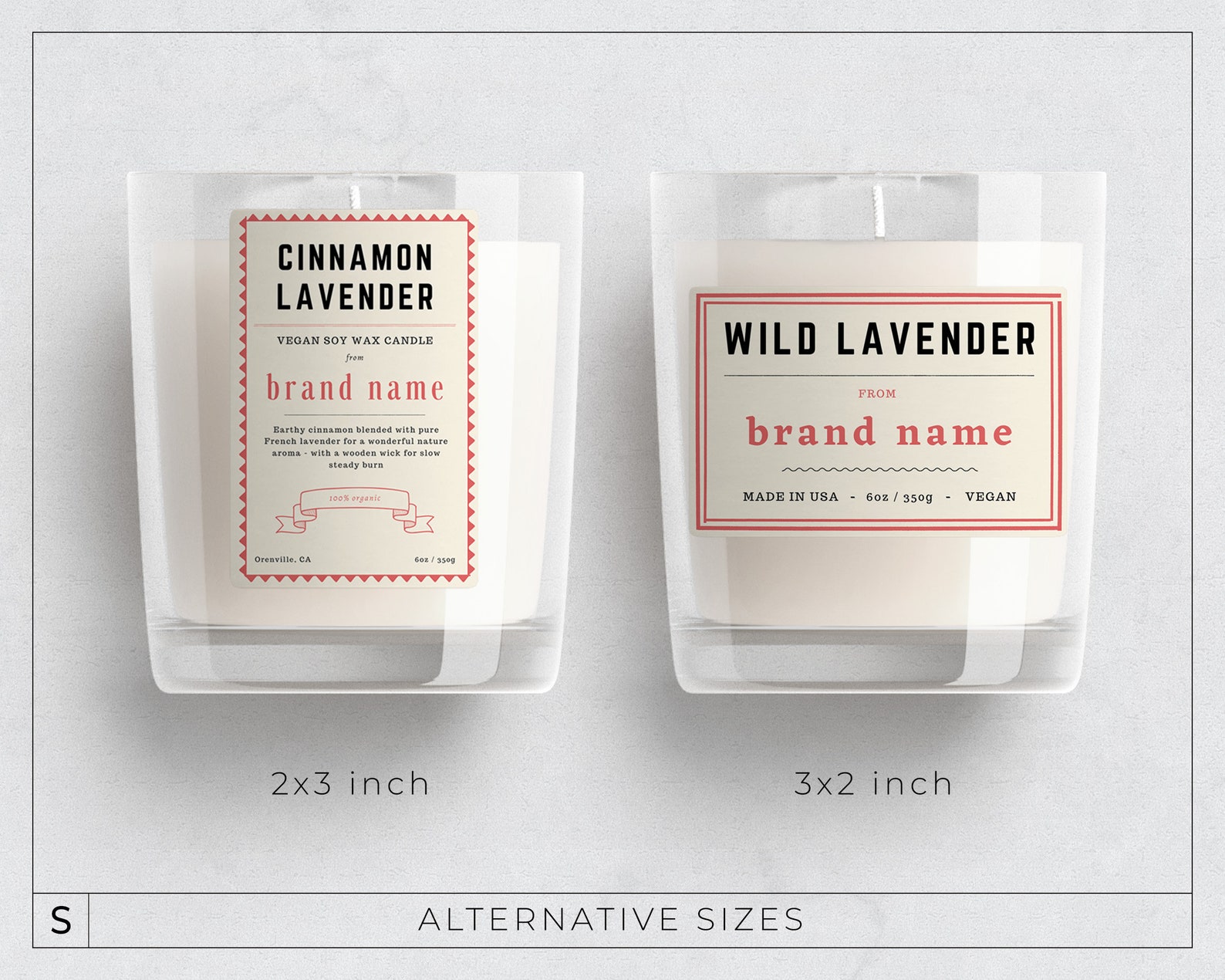 Vintage Candle Label Template / Editable Candle Labels / Etsy